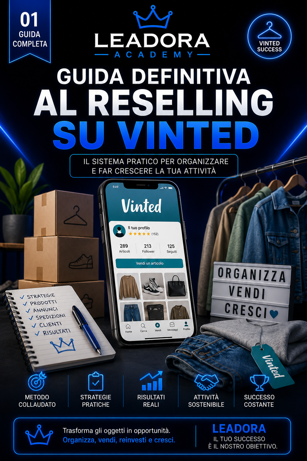 LEADORA® Guida Definitiva al Reselling su Vinted | Metodo Completo per Iniziare e Vendere di Più